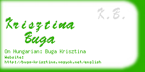 krisztina buga business card